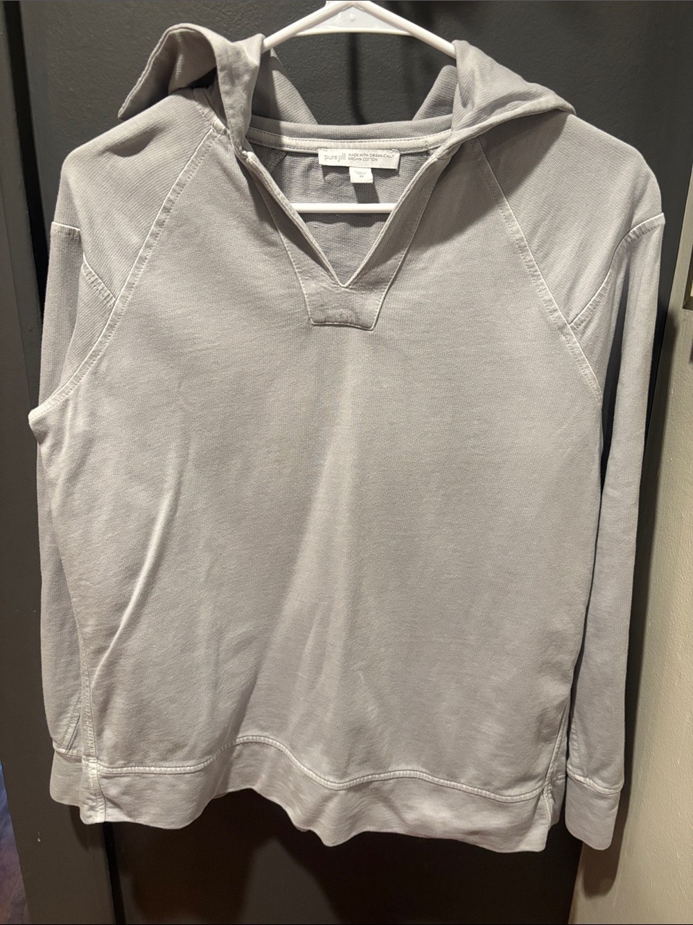 Pure Jill Light Gray V-Neck Pullover